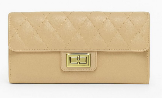 Carteira Mini Bolsa Feminina Com Alça Removível U / BEGE