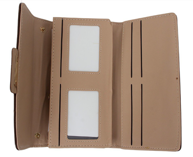 Carteira Mini Bolsa Feminina Com Alça Removível U / BEGE