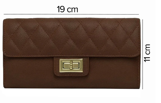 Carteira Mini Bolsa Feminina Com Alça Removível U / BEGE
