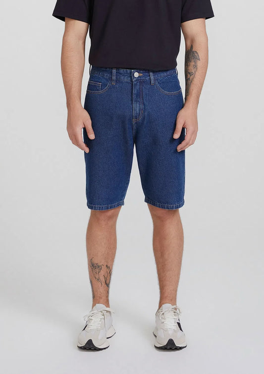 Bermuda Jeans Masculina Tradicional - Azul