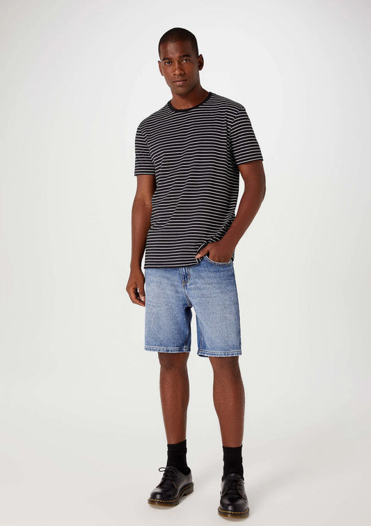 Bermuda Jeans Masculina Reta - Azul
